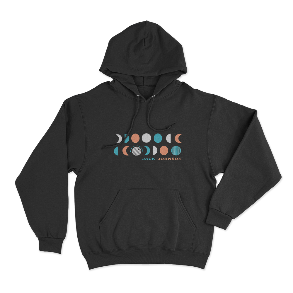 Jack Johnson Moon Phases Unisex Hoodie Black Jack Johnson Moon Phases Unisex Hoodie Black