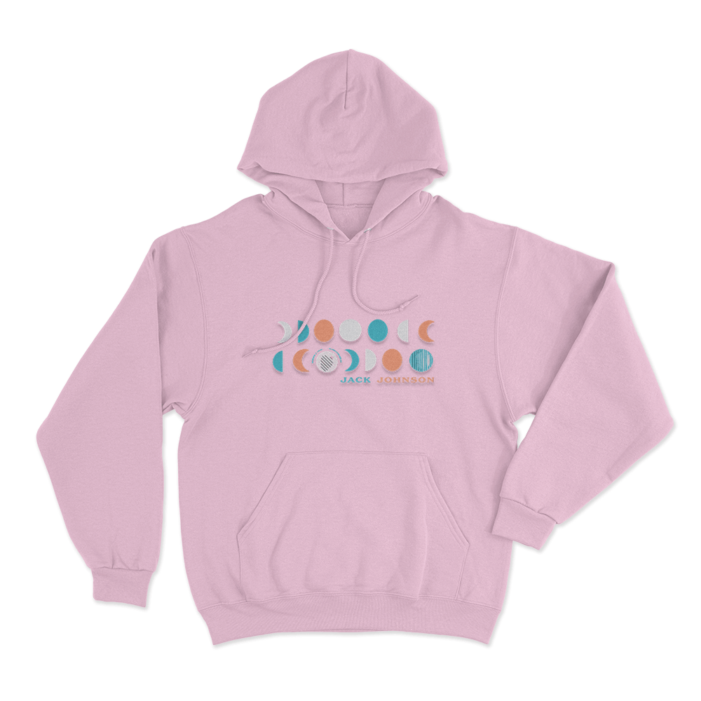 Jack Johnson Moon Phases Unisex Hoodie Pink Jack Johnson Moon Phases Unisex Hoodie Pink